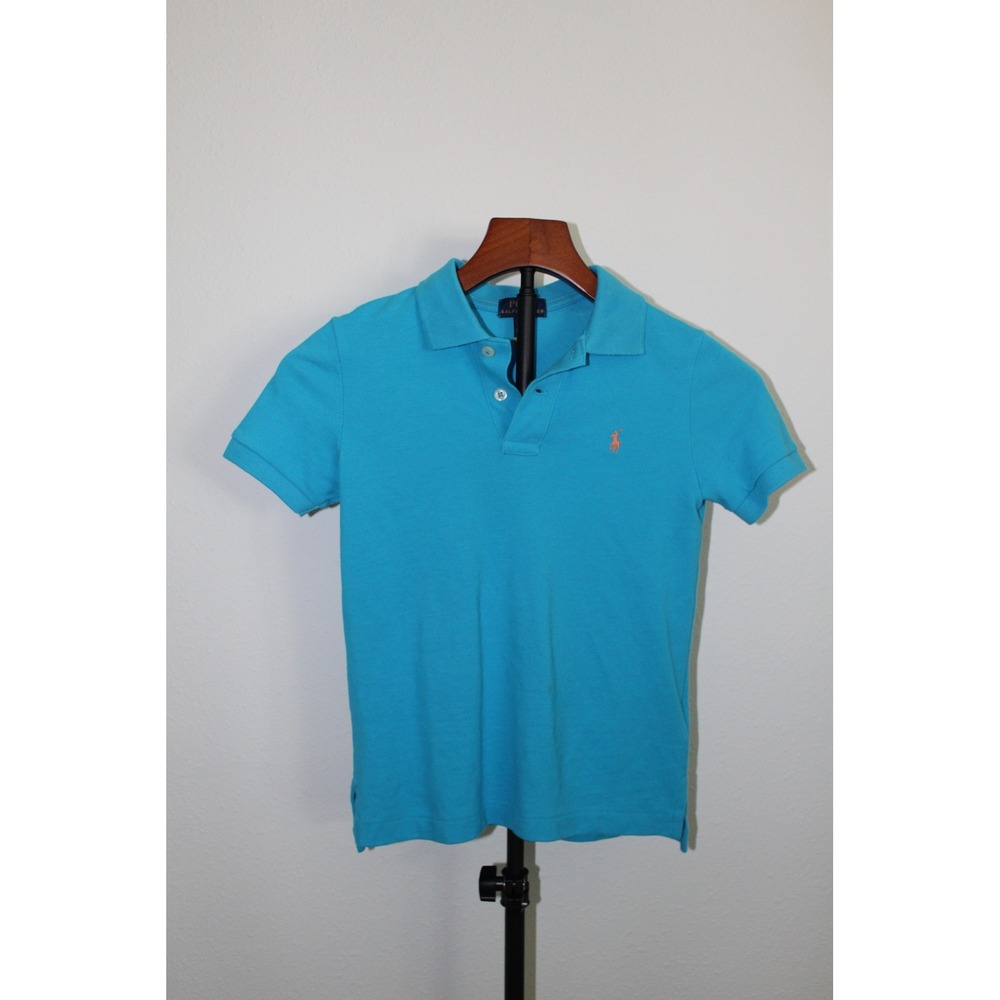 Polo Ralph‎ Lauren Kids Turquoise Blue Short Sleeve Cotton Polo Shirt Size 6